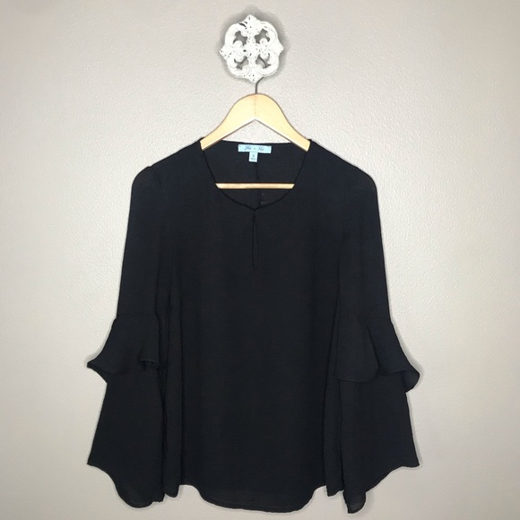 She and Sky Tops - She + Sky Bell Ruffled Sleeve Top